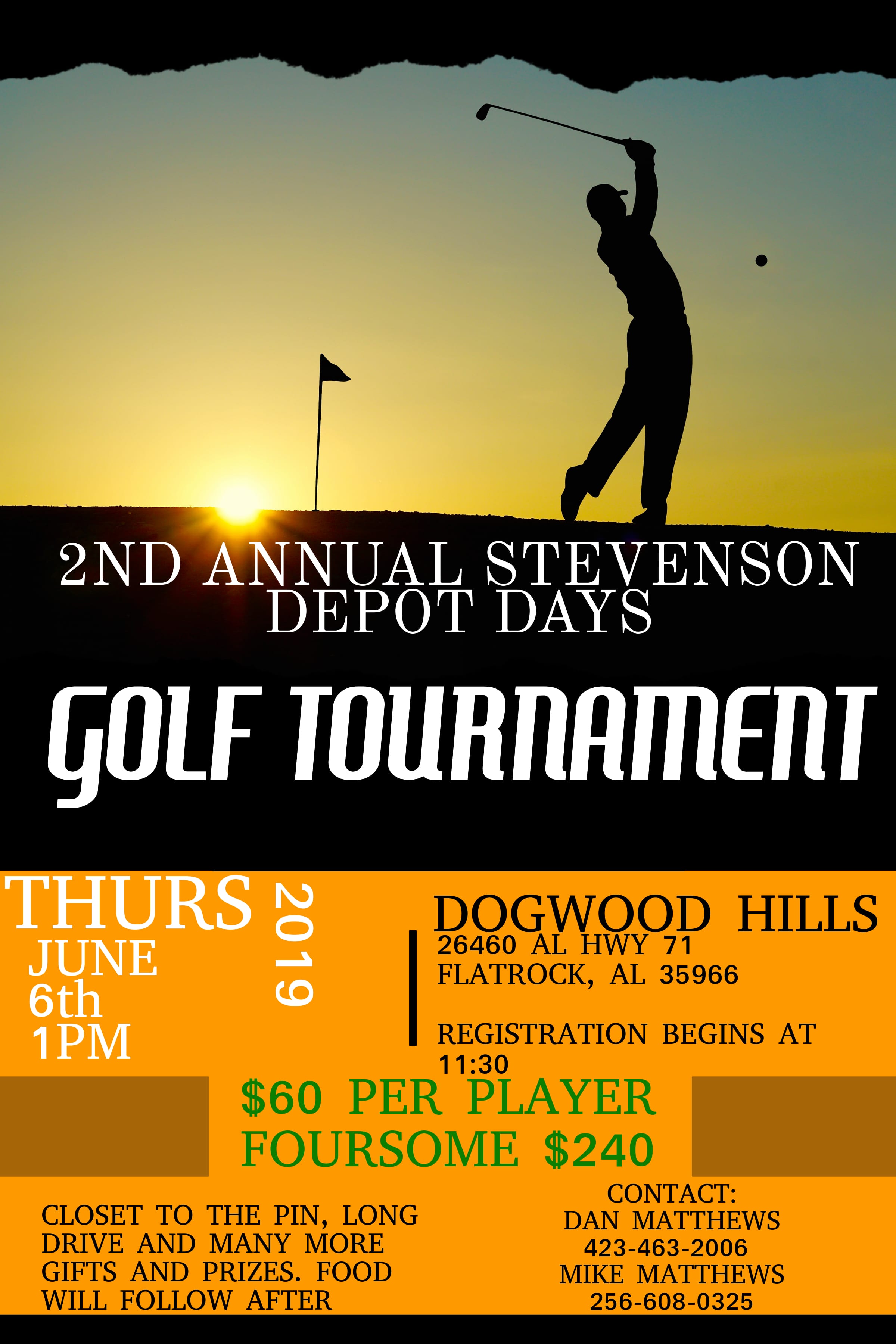 2nd Annual Stevenson Depot Days Golf Tournament