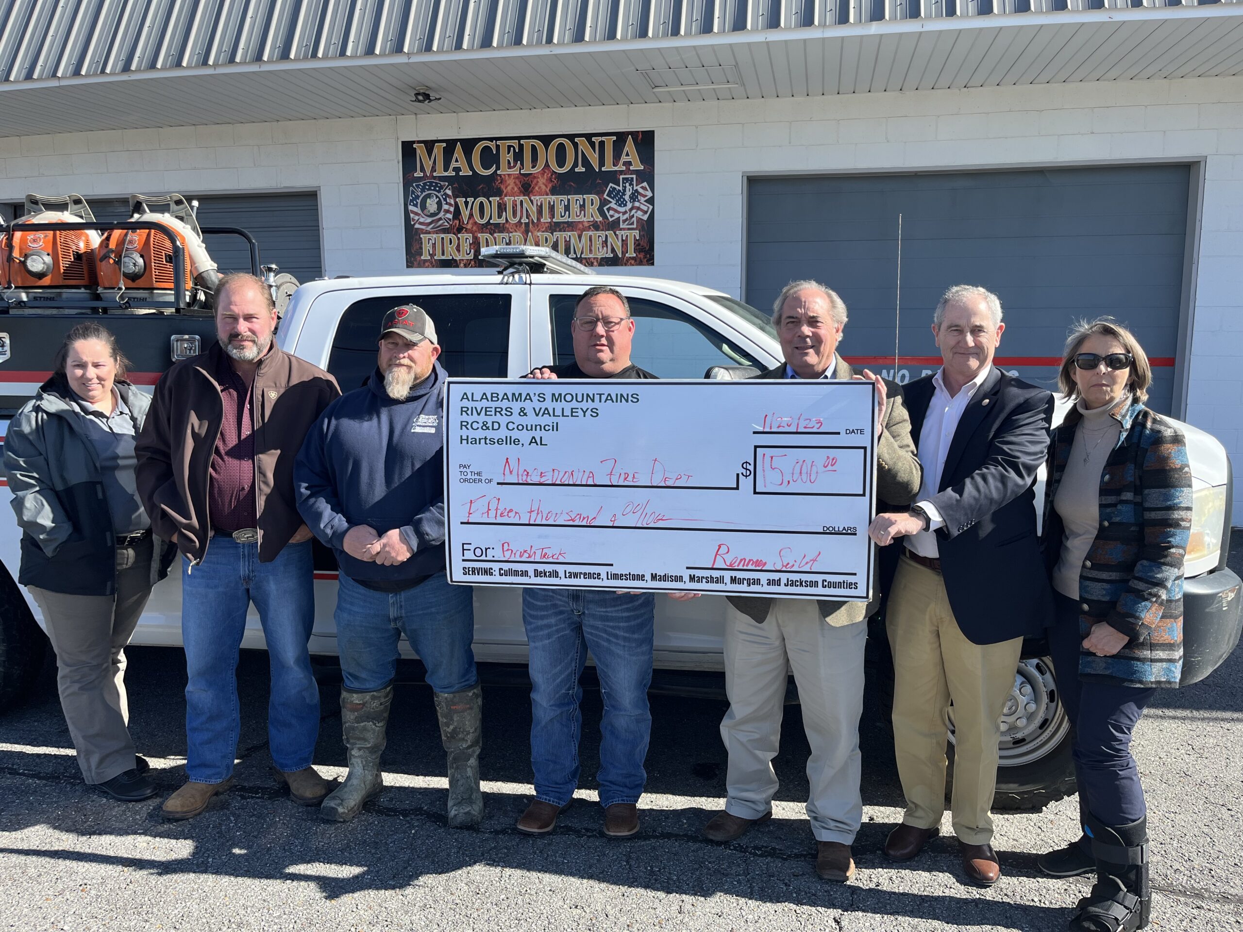 Macedonia Fire Department Receives Check